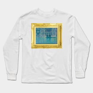 MONET - Palazzo da Mula, Venice (1908) by Claude Monet Long Sleeve T-Shirt